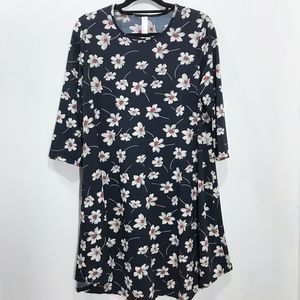 Heathmoor Large Floral Print Flowy A-Line Dress